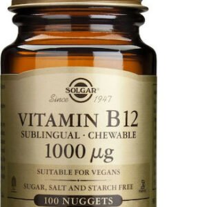 Solgar Vitamin B12 Βιταμίνη για την Υγεία του Νευρικού Συστήματος 1000mcg 100 υπογλώσσια δισκία