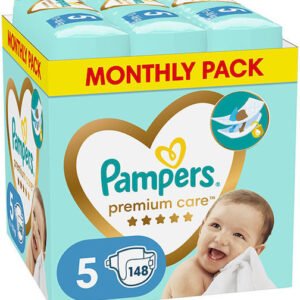 Pampers Πάνες με Αυτοκόλλητο Premium Care Monthly Pack No. 5 για 11-16kg 148τμχ